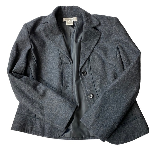 🌟🌟Host Pick✨✨HARVE BENARD Petite Long Sleeve Wool Blend Blazer Jacket Size 10 - Picture 5 of 7
